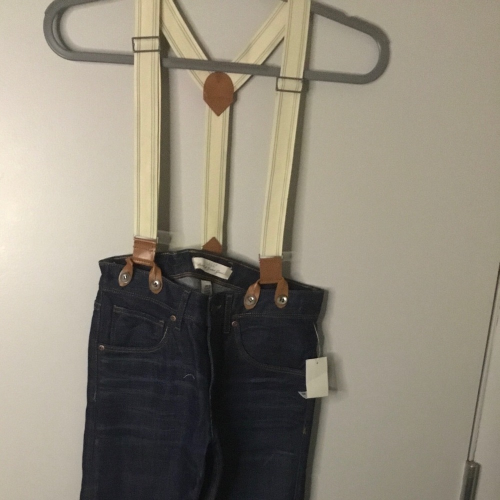 NWT H&M boys suspenders jeans